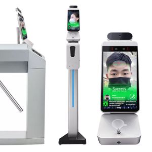 Face Recognition Time Attendance 8 Inch Temperature And Alcohol Testing