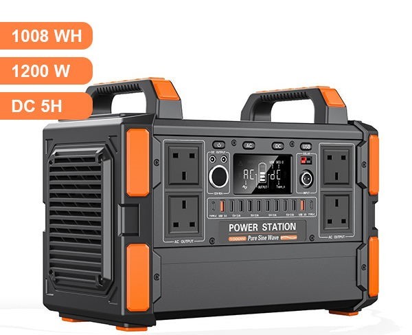 Portable 1200W Solar Power Station Must Essential Outdoor Battery Power Generator with 230V for Home Use US Plug Type