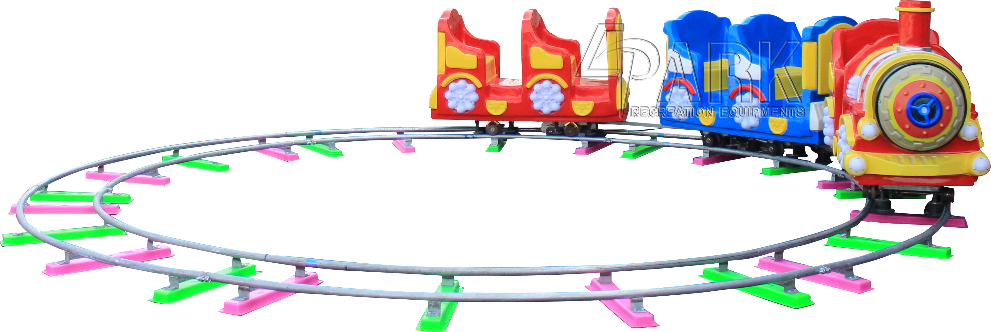 4*6 Oval Type Commercial Electric Ride On Train For Children Paradise Playground