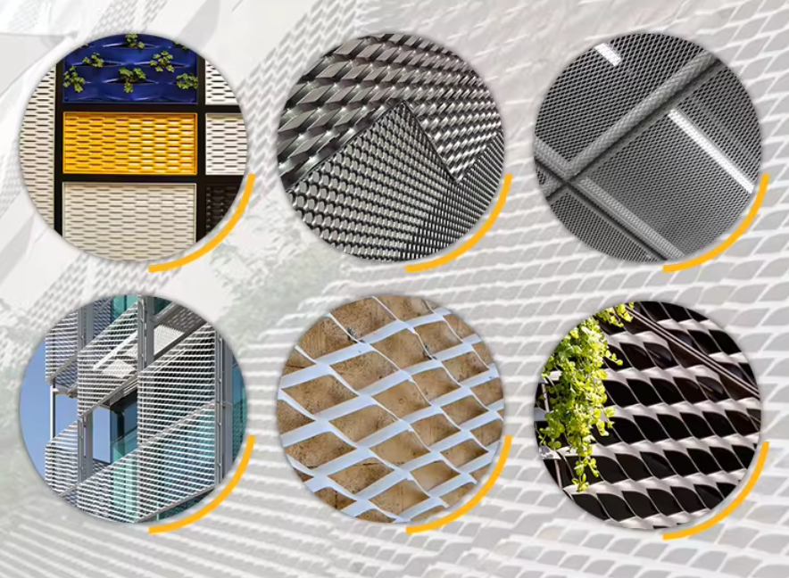 Powder coated expanded metal mesh