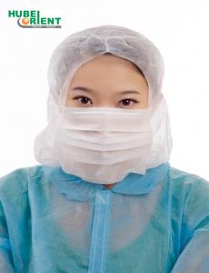  OEM Nonwoven Disposable Hood Cap For Cleanroom Manufactures