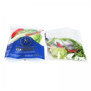 China Transparent Bopp Packaging Pouches Salad Fruits Anti Fog Plastic Bags on sale