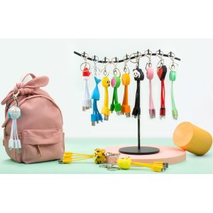 Customized PVC 4 in 1 USB Cable with Keyring