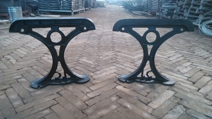 European Patio Park Garden Cast Iron Bench Ends Weather Resistant