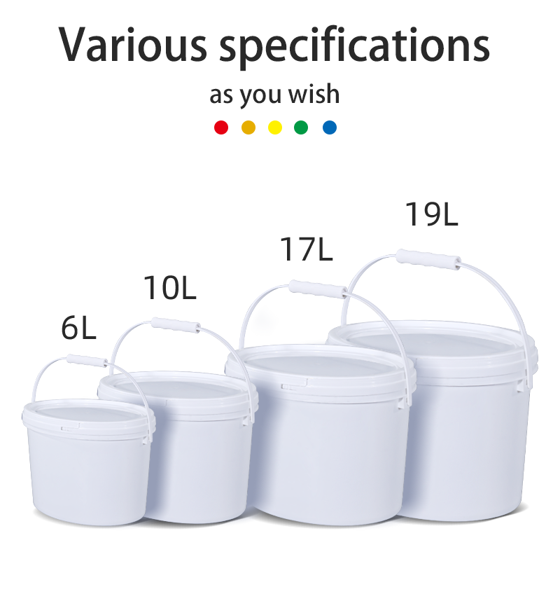Round Food Grade Storage Drum with Handle and Lid 6L/10L/17L/19L Capacity as Sample
