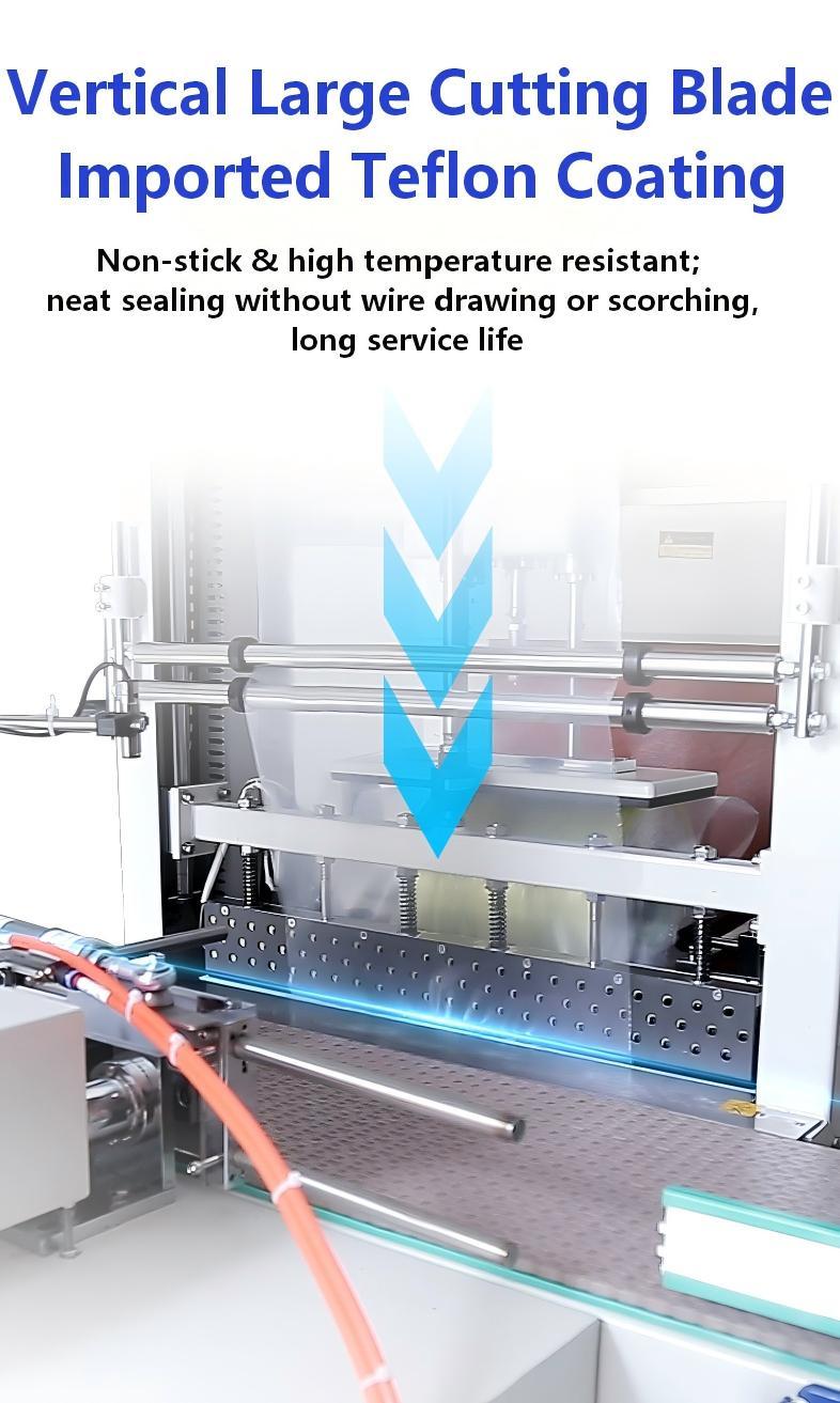 Fully-automatic large sleeve shrink wrapper for mineral water bottles beverage beer cans PE/POF film shrink wrapping