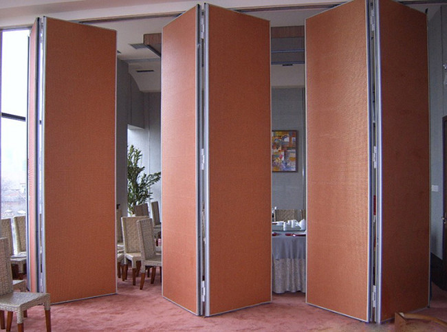 Acoustic Sliding Floor Screen Partition Wall Divider 65mm Fabric Surface