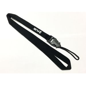 Cool Custom Polyester Lanyards Simple Black Plastic Buckle String Name Badge