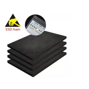 Black ESD Foam with Volume Resistivity 10e3-10e6 Ω.cm and 10e6-10e9 Ω.cm for