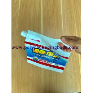 Detergent PET Reusable Stand Up Pouch With Corner Spout And Side Handle