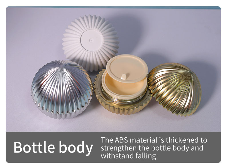 10g Cream Bottle Gold Silver Spherical Cream Cap for ABS Plastic Cosmetic Packaging Supplies