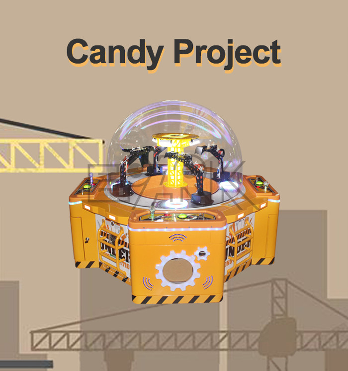 Arcade Amusment Candy Claw Catch Vending Machine For Four Player