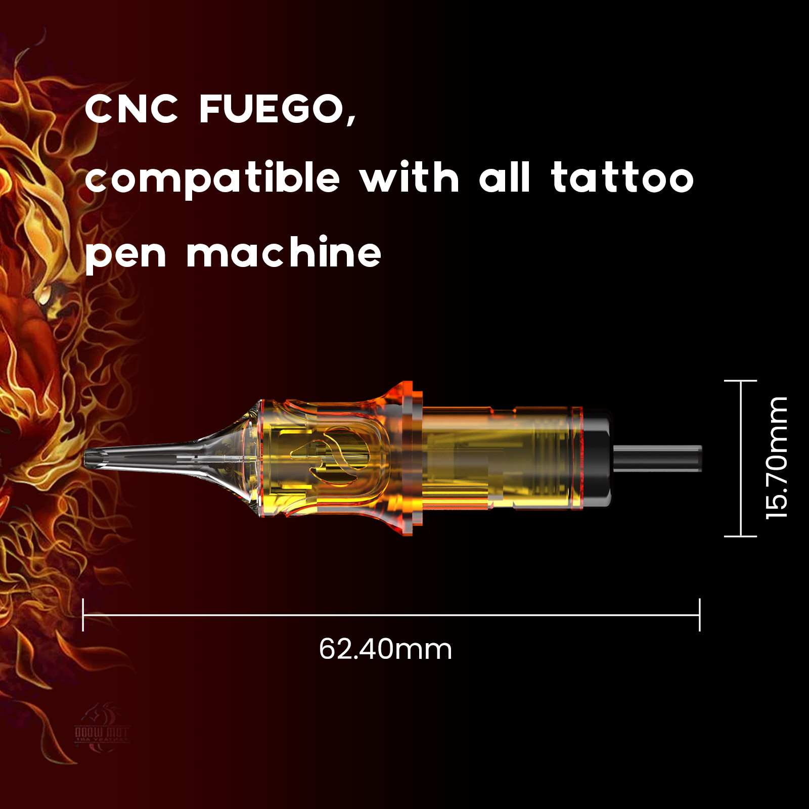 CNC Fuego Stainless Steel Round Shader Tattoo Needles Single Use Magnum Needle Tattoo