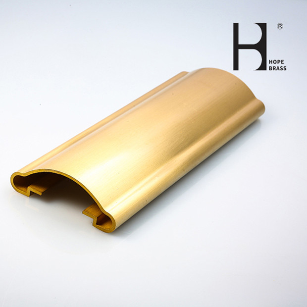 Luxurious Brass Arm Rail And Golden Design Brass Stair Handrails Brass Extruding Profiles Copper Extrusions Profile ODM