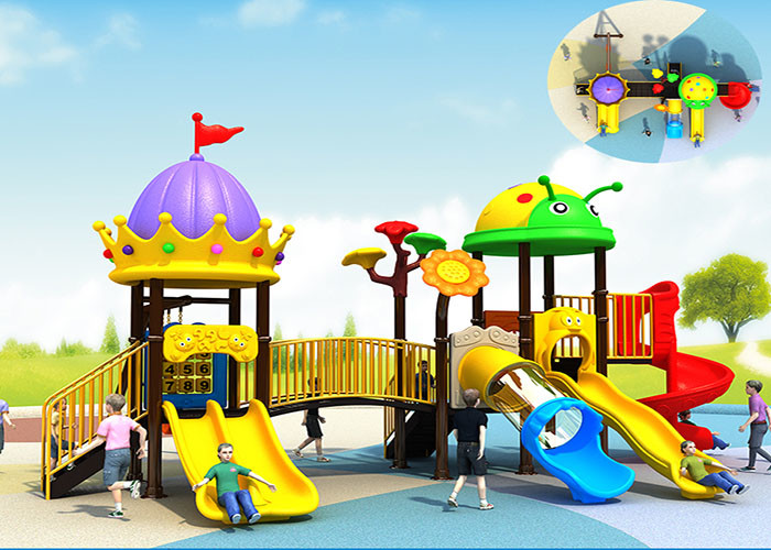 Multifunctional Plastic Slide For Playhouse Jungle Themed European Standard