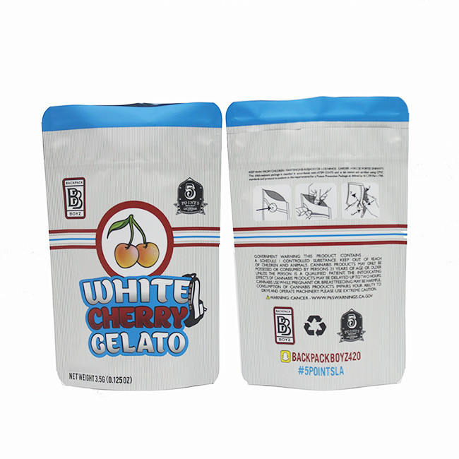 Resealable Gravure Printed Foil Pouches 0.125oz Flat Bottom Pouch