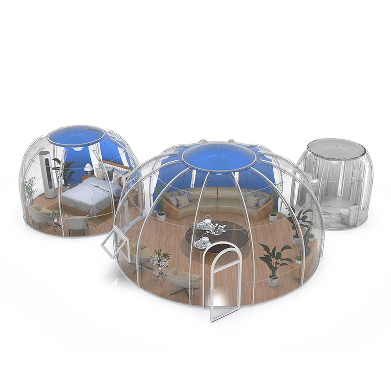 Snow Resistant Glamping Bubble Tent Diameter 6m Transparent Bubble Tent