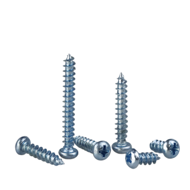 Black Zinc Metal Pan Head Self-Tapping Screws DIN7981 for Healthcare Applications