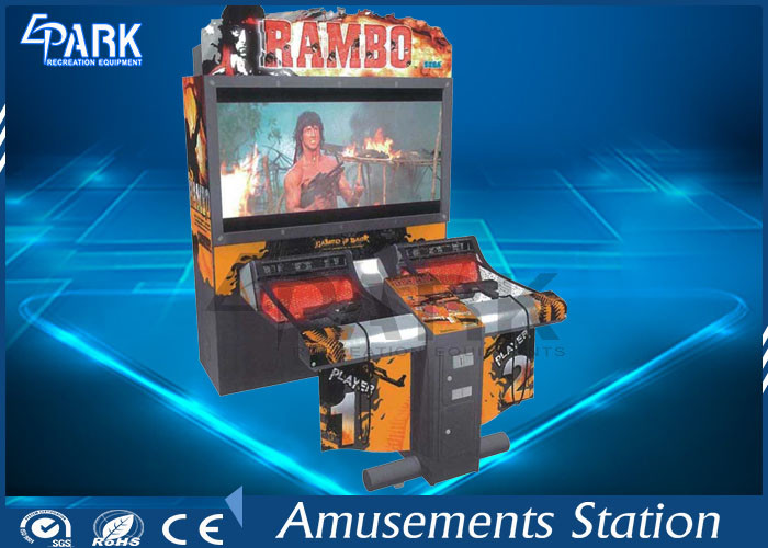 Modern High-tech Shooting Arcade Machines With Bright LED Lights For Game Center