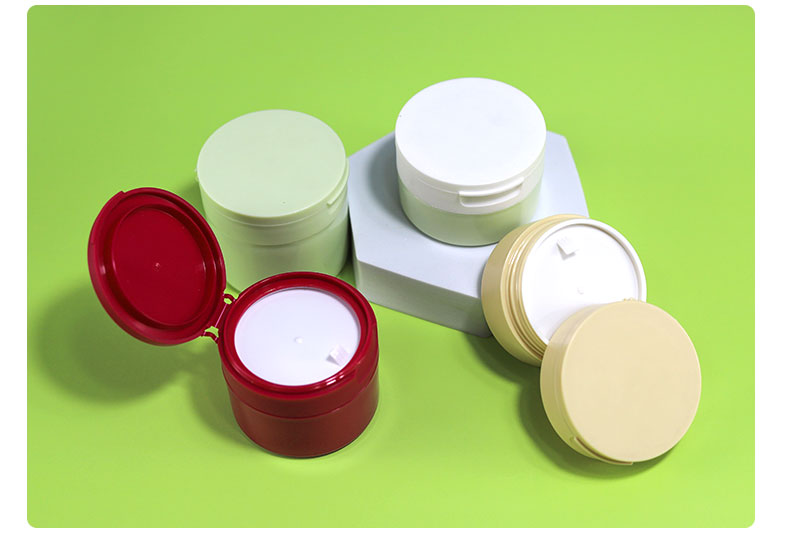 100g Flip Top Lid Double Wall PP Plastic Jars for Body Cream and Body Butter Cosmetic Containers