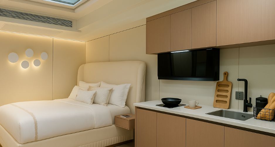 Luxury Bedroom Living Room Modern Prefab Smart Tiny Space Capsule Mobile Modular Container Capsule House Hotel