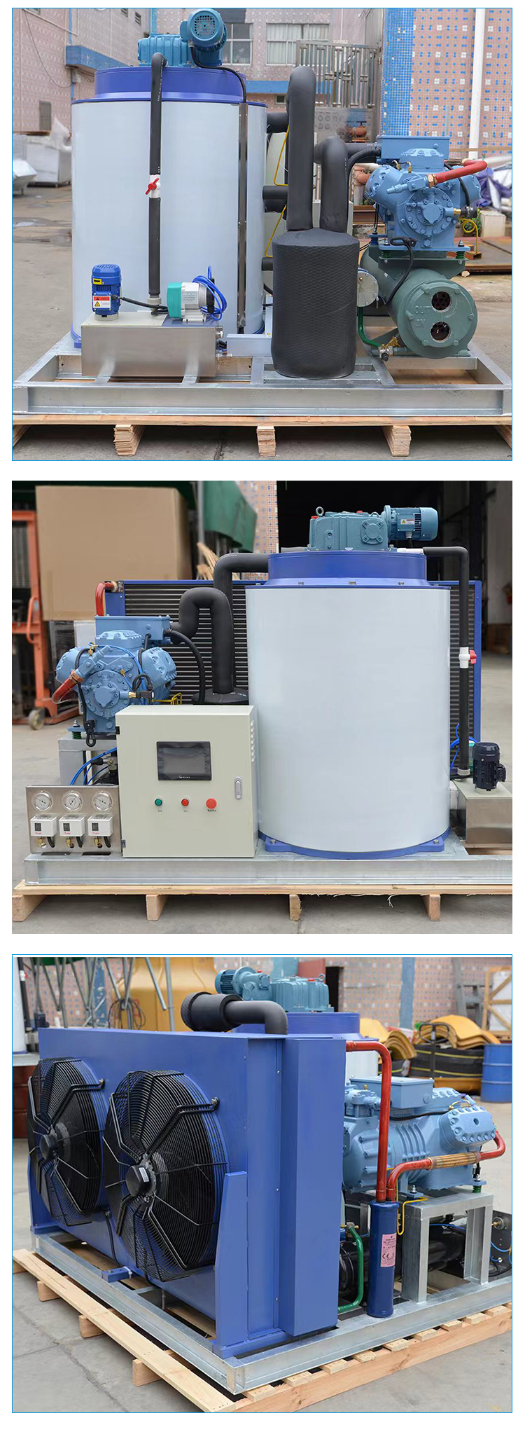 5000kg Ice Storage Capacity Industrial Flake Ice Machine for Industrial Ice Production
