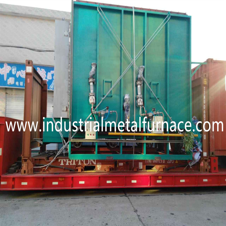 1200 Degree Heat Treatment Furnace Car Bottom Furnace 4 Zones Gas Fired Hot Air Furnace