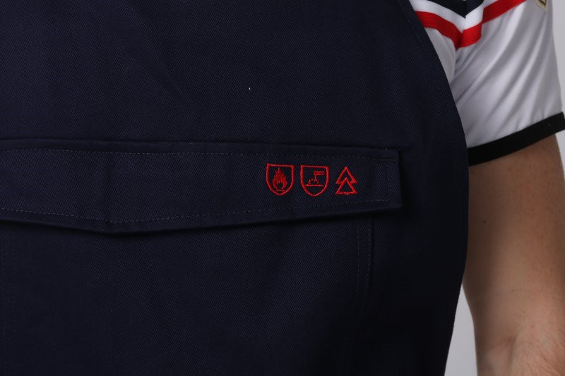 EN11611 Fire Retardant Bib Overalls , Molten Metal Fr Protective Clothing
