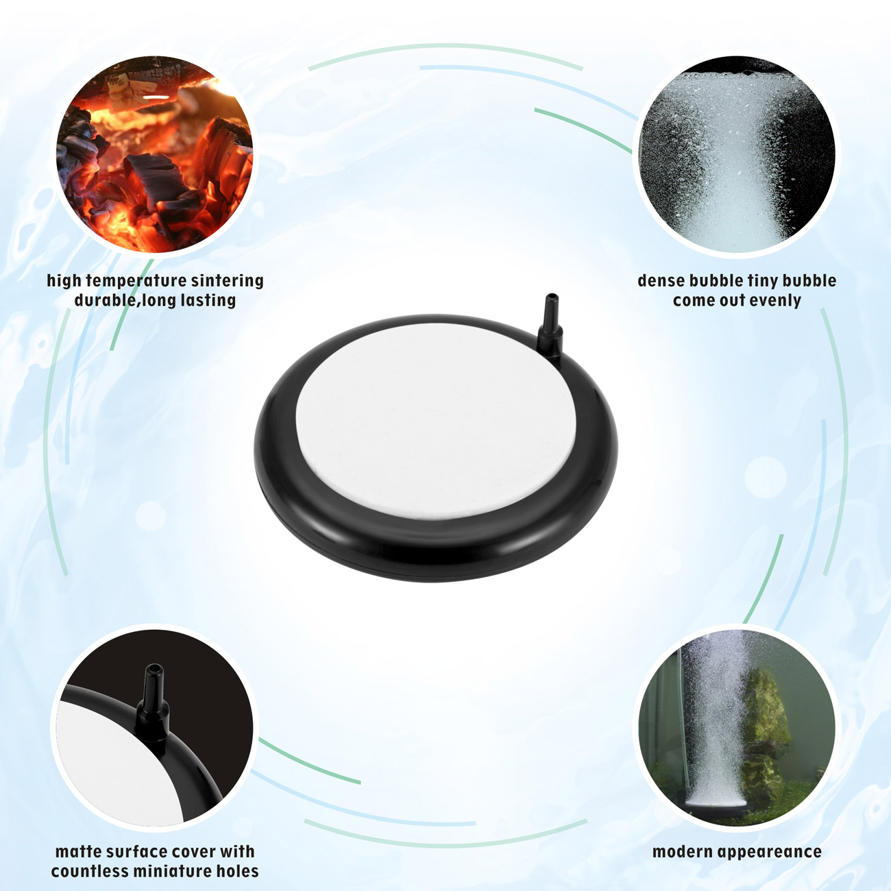 Disk 4 Inch Nano Oxygen Stone For Fish Tank