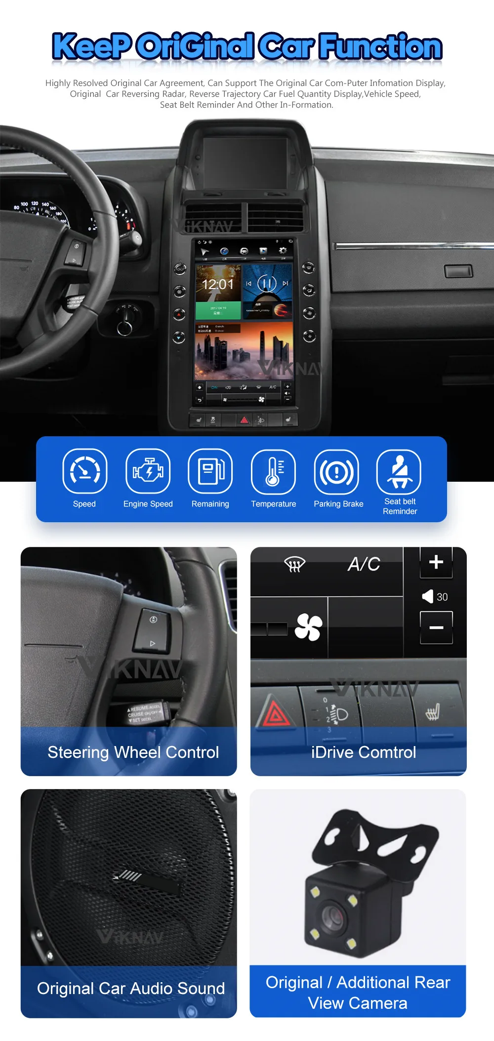 13.6 Inch Wireless Carplay Head Unit Car Radio Stereo For Dodge Journey 2009-2015 Android