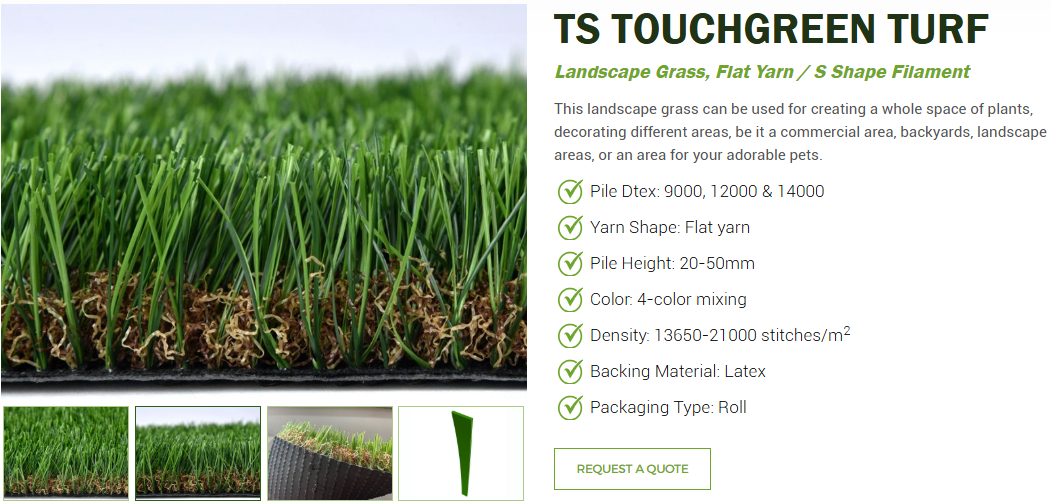 Custom Outdoor UV Resistant Natural Carpet Grass 43 mm Artificial Lawn Synthetic Garden Grass Artificial Turf for Landscape