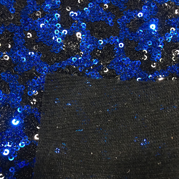 Fashionable Stretch Sequin Fabric 150gsm Shiny Color Customizable Color