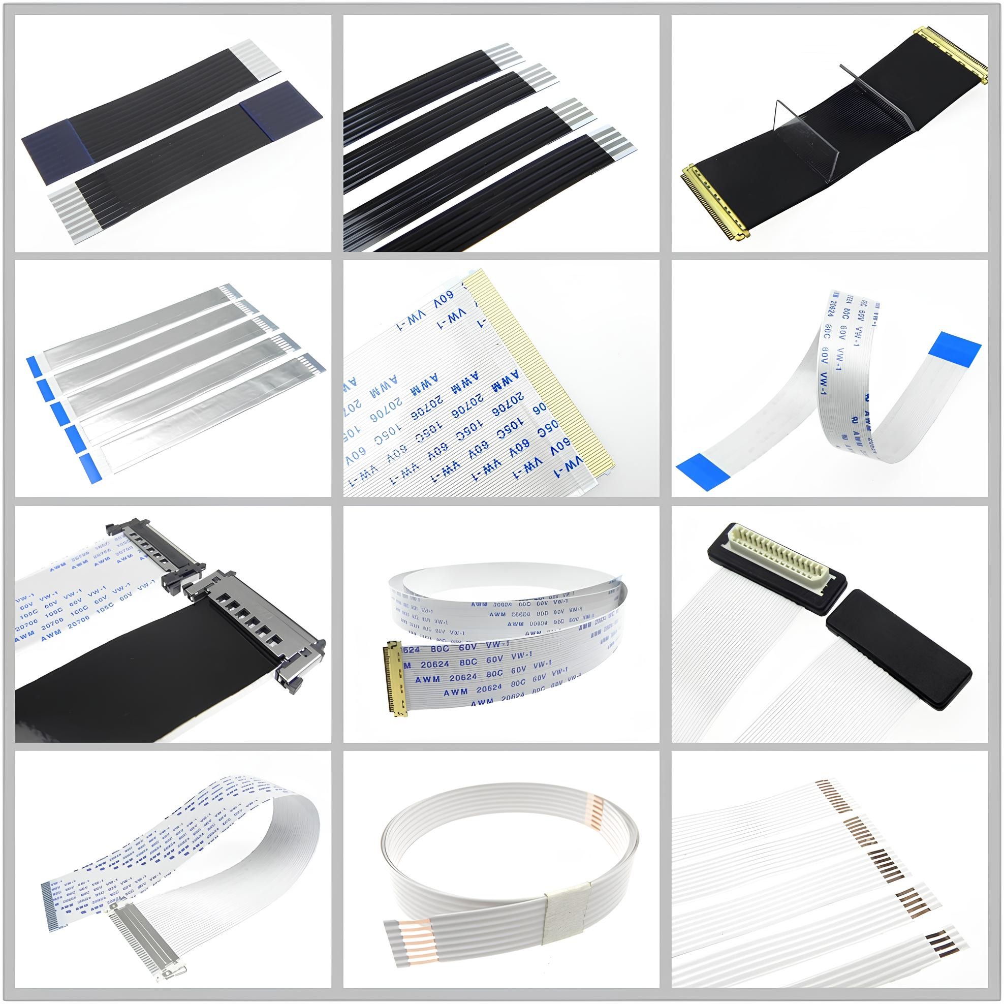 Factory 31 Pin LCD LVDS Ffc Fpc Flexible Flat Cable For Screen Connector