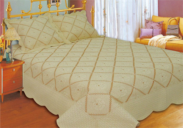 Household Bedroom Embroidery Quilt Kits No Bleaching With Machine Made Technics