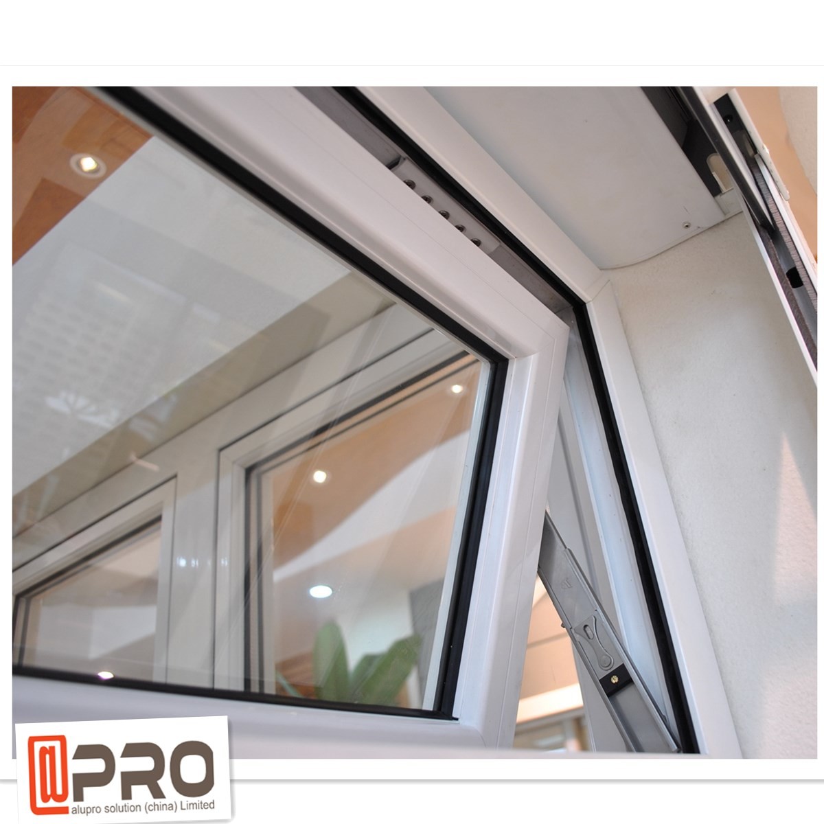 Exquisite Double Glazed Awning Windows , Vertical Open Awning Casement Window Aluminum top hung awning window top awning