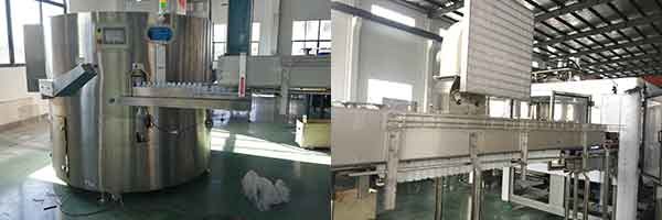 PE Film Shrink Wrapping Juice Filling Machine Within ± 2mm Control Accuracy