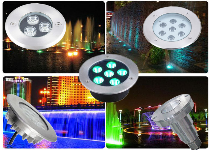 Stainless Steel 12w Underground Led Lights Dc24v / Rgb Color Changing Led Light