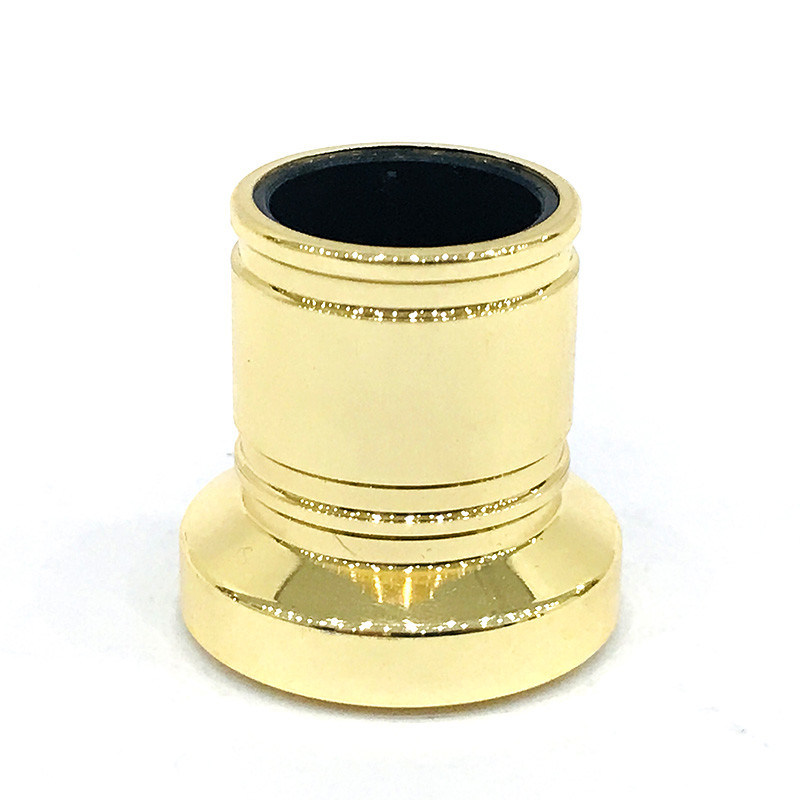 Classic Zinc Alloy Gold Plating Cylinder Shape Metal Zamac Perfume Bottle Cap