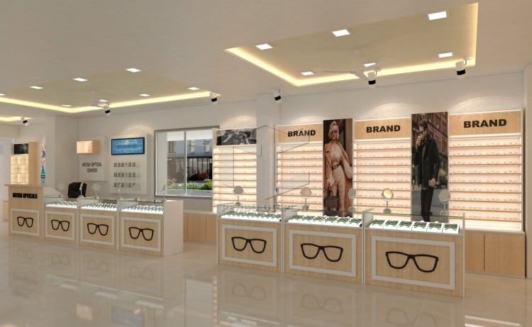 MDF Optical Shop Display Cabinets