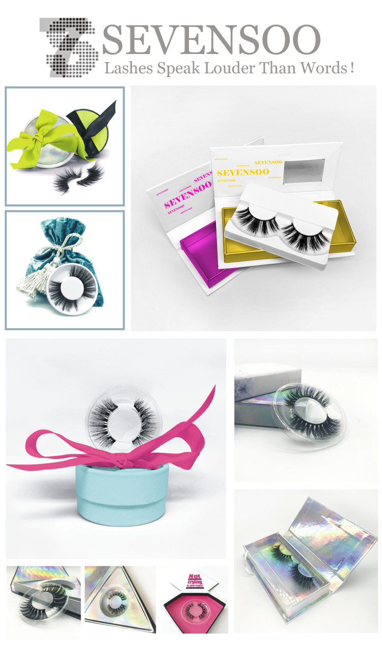 3d Siberian Real Mink Strip 5 Pairs Eyelashes / 100% Handmade Black Lashes