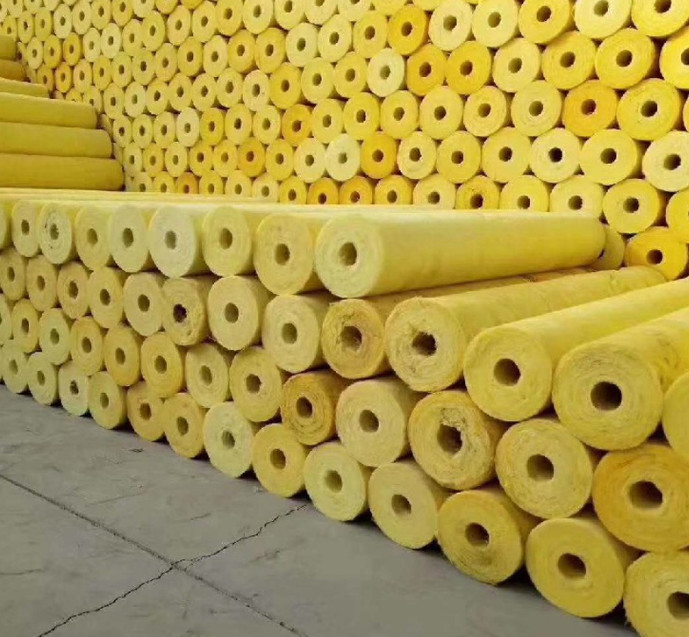 Fireproof Heat Insulation Glass Wool Tube Non Combustible 50mm