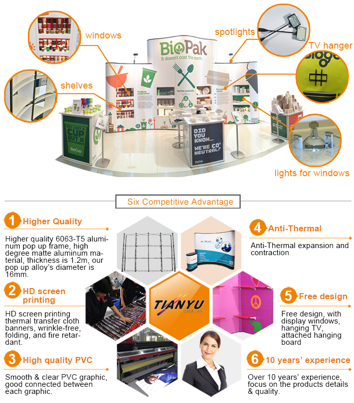 portable trade show tension fabric backdrop display