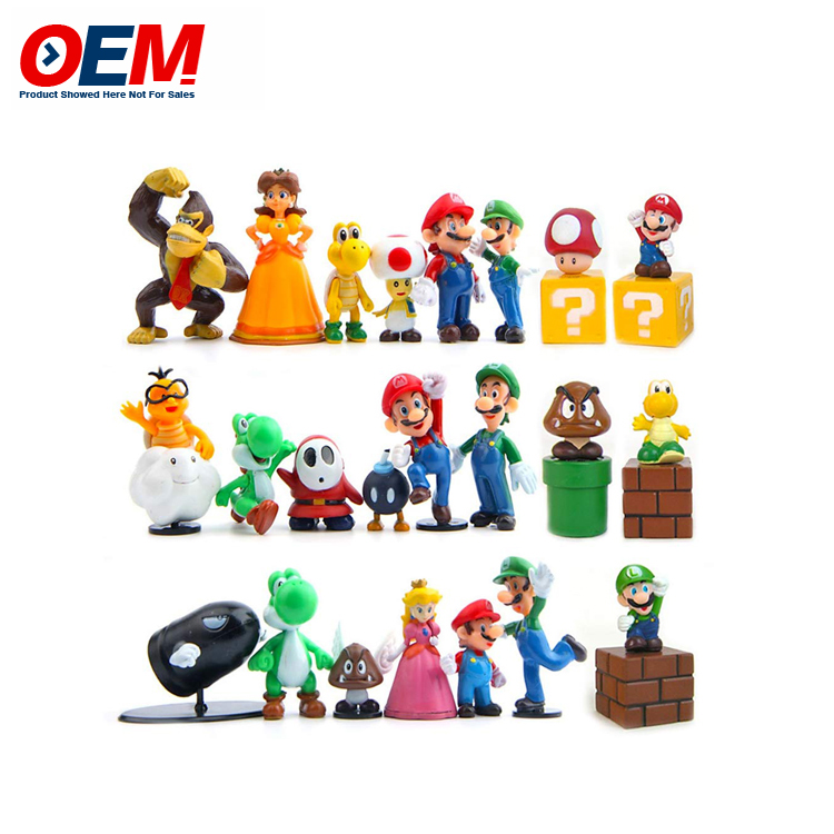 Factory custom plastic pvc vinyl fugure toys Custom Kawaii Figure Mario Collective Toy Set