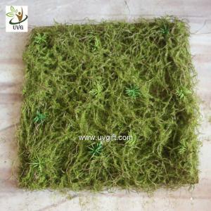 China UVG 30cm micro soft artificial grass mat with nylon moss for beach wedding decor GRS042 on sale