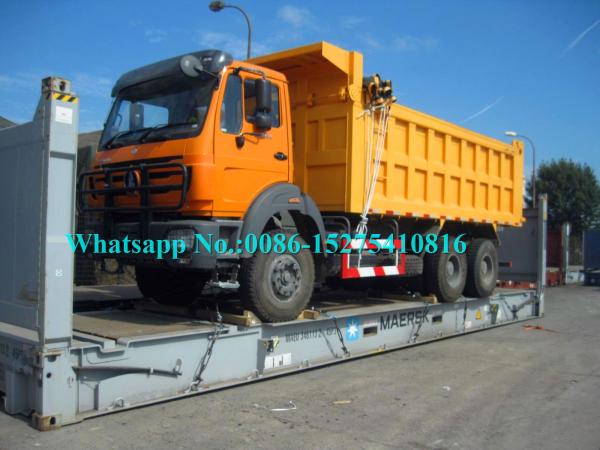 Yellow Color North Benz 2638K 380HP 6x6 All Wheel Drive 10 wheeler Dumper Truck