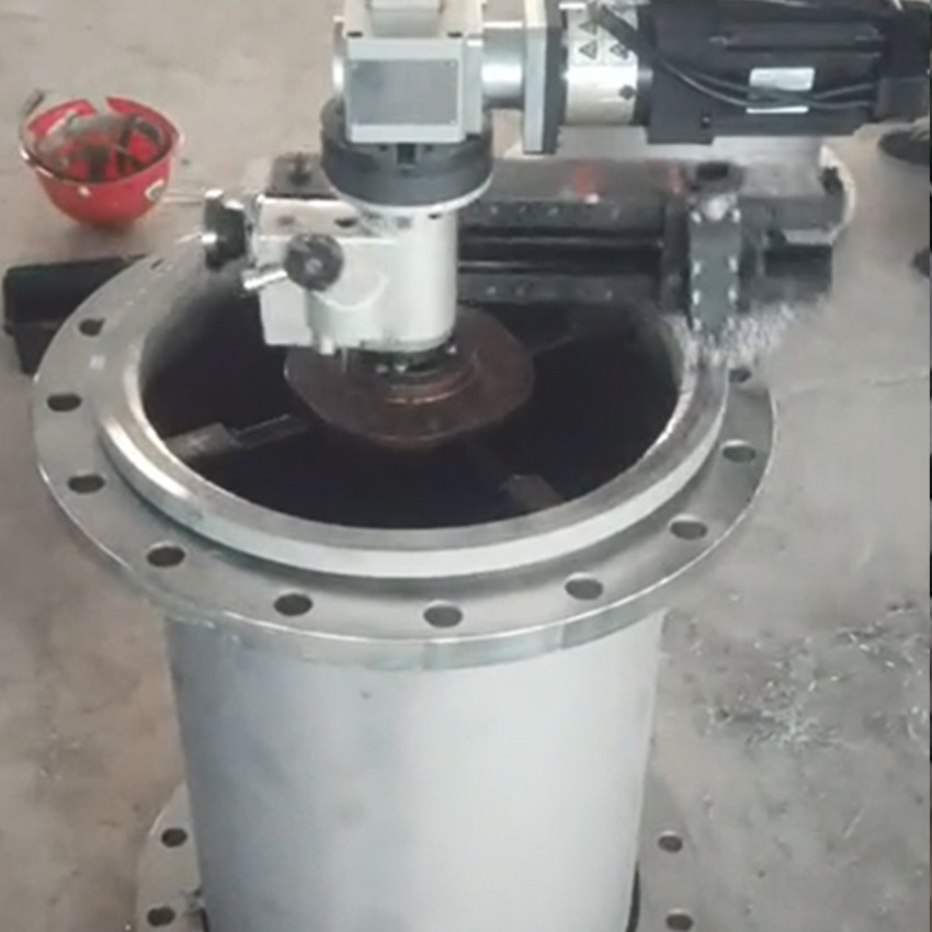 Flange Electric Pipe Beveling Machine 42r/Min Cutting