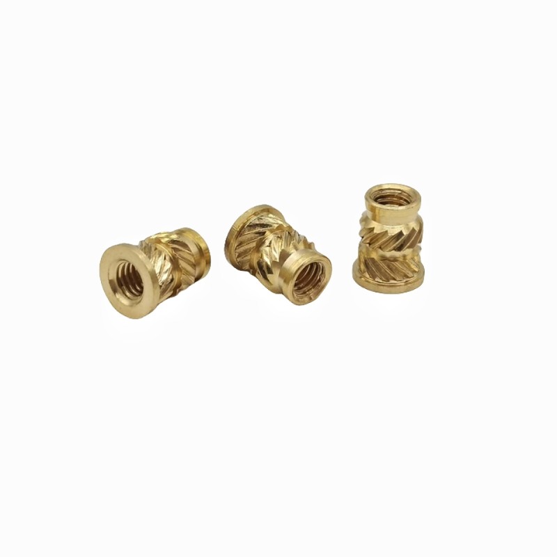 Crown Mark Processing Custom Through-Hole Knurled Copper Nut Double Twill Brass Nut