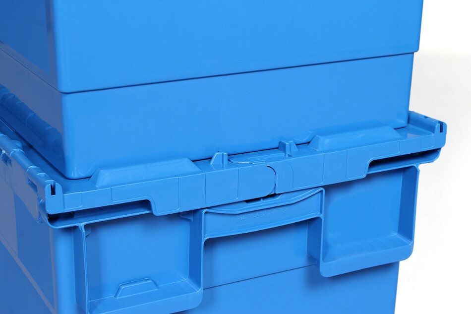 Standard Size PP Plastic Attached Lid Containers Higher Loading Capacity