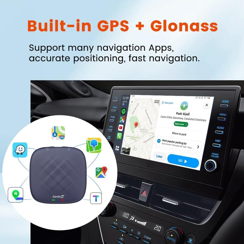 TBox-S Model 64GB GPS Car Android 13 Ai Box Auto Wireless Adapter Carplay Black Myth Wukong