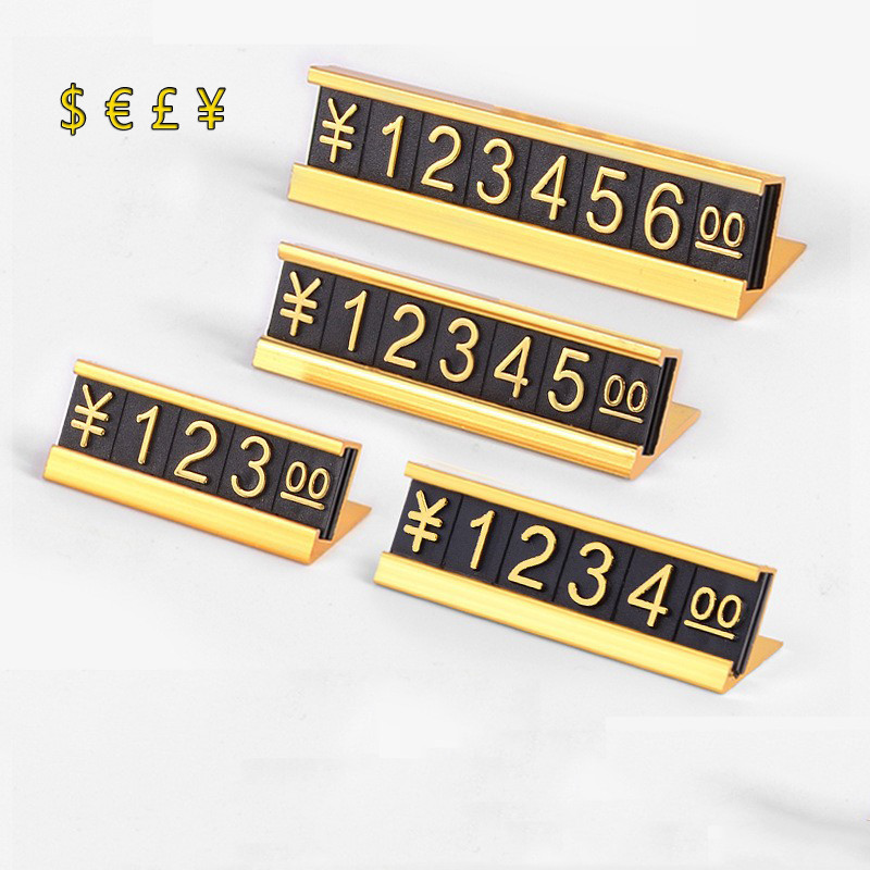 AaL-49-17 S 20set per box Plastic Pricing tags with Metal Base